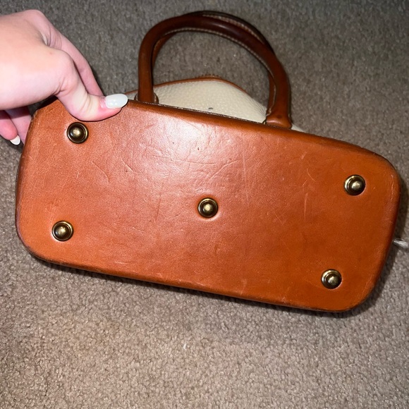 Dooney & Bourke Cream and Tan Satchel - Picture 4 of 6